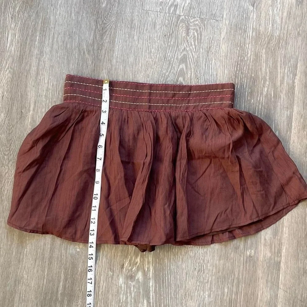 Cider Brown Flowy Skort – Elastic Waist  NWT